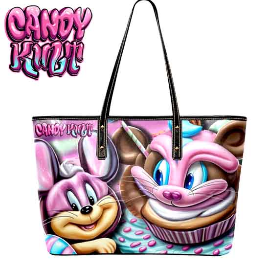 Cupcake Fundayz Candy Toons Large Tote Bag - Candy Kult - Candy Cult - Candy Kult Land - Wishbone - Boo Kitty - Panku - Frosti - Toxic Kitten - Hex-Heart - Cult Candy - Cake High Heels - [product_vendor}