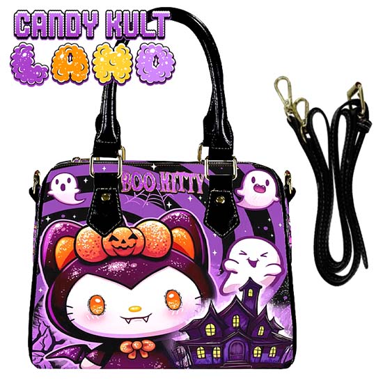 Boo Kitty Origins Candy Kult Land Boston Crossbody Handbag - Candy Kult - Candy Cult - Candy Kult Land - Wishbone - Boo Kitty - Panku - Frosti - Toxic Kitten - Hex-Heart - Cult Candy - Cake High Heels - [product_vendor}
