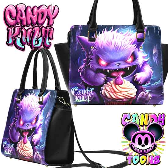 Ghost Type Cafe Cupcake Candy Toons Crossbody Handbag - Candy Kult - Candy Cult - Candy Kult Land - Wishbone - Boo Kitty - Panku - Frosti - Toxic Kitten - Hex-Heart - Cult Candy - Cake High Heels - [product_vendor}