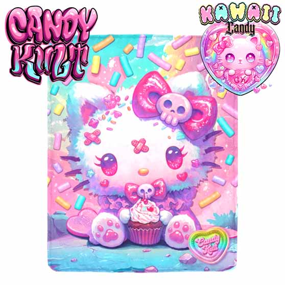 Pastel Purrfection Kawaii Candy Micro Fleece Blanket - Candy Kult - Candy Cult - Cult Candy - Cake High Heels - [product_vendor}