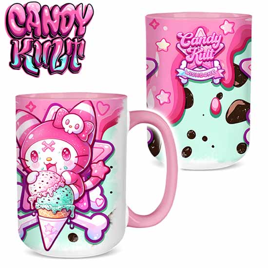 Wishbone Mint Ice Cream Kawaii Candy Large Mug - Candy Kult - Candy Cult - Cult Candy - Cake High Heels - [product_vendor}