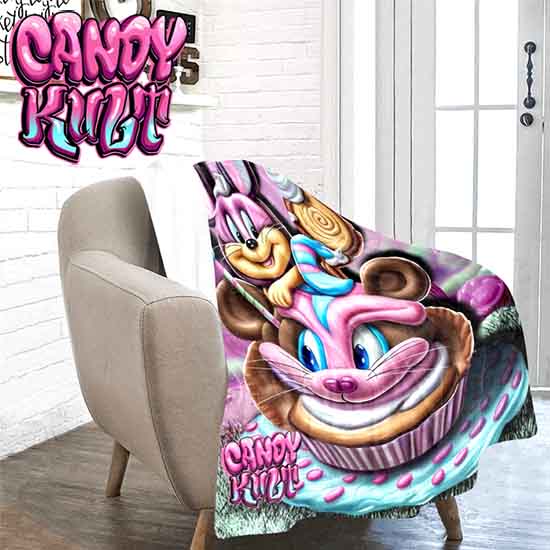 Cupcake Fundayz Candy Toons Micro Fleece Blanket - Candy Kult - Candy Cult - Candy Kult Land - Wishbone - Boo Kitty - Panku - Frosti - Toxic Kitten - Hex-Heart - Cult Candy - Cake High Heels - [product_vendor}