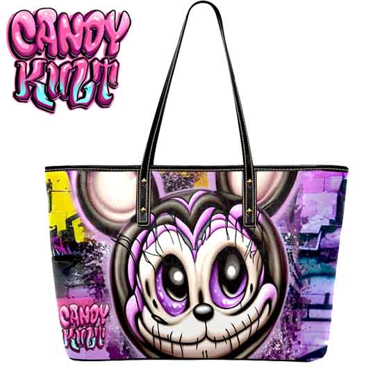 Graffiti Mouse Candy Toons Large Tote Bag - Candy Kult - Candy Cult - Candy Kult Land - Wishbone - Boo Kitty - Panku - Frosti - Toxic Kitten - Hex-Heart - Cult Candy - Cake High Heels - [product_vendor}