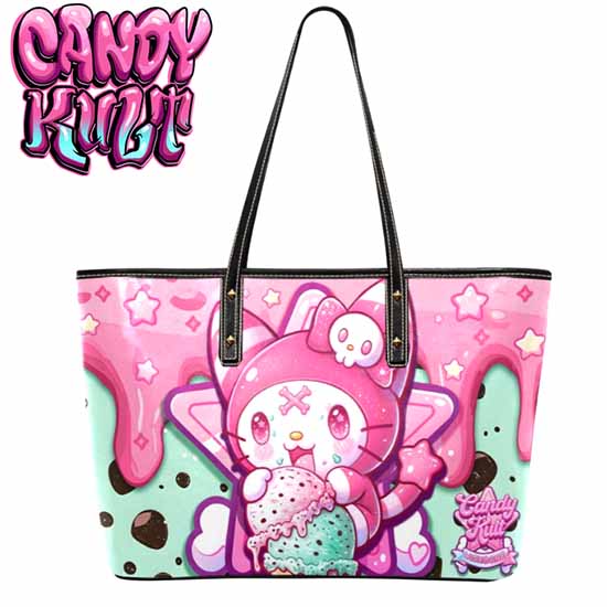Wishbone Mint Ice Cream Kawaii Candy Large Tote Bag - Candy Kult - Candy Cult - Cult Candy - Cake High Heels - [product_vendor}
