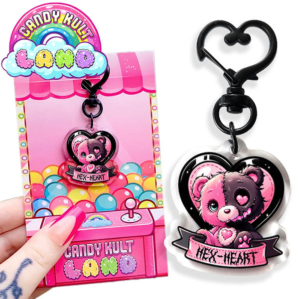 Hex-Heart Logo - Candy Kult Land Keychain