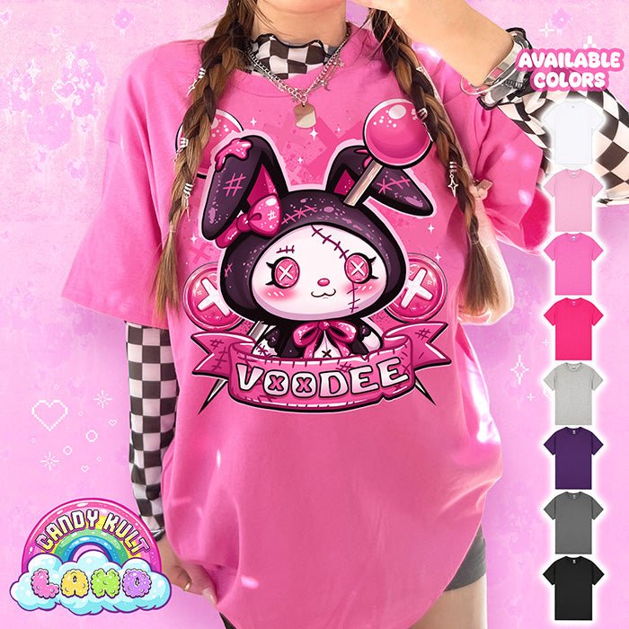 Voodee - Candy Kult Land Graphic Tee Candy Kult AZALEA S candy kult land ck land Voodee Candy Cult - Candy Kult Land - Wishbone - Boo Kitty - Panku - Frosti - Toxic Kitten - Hex - Heart - Cult Candy - Ca