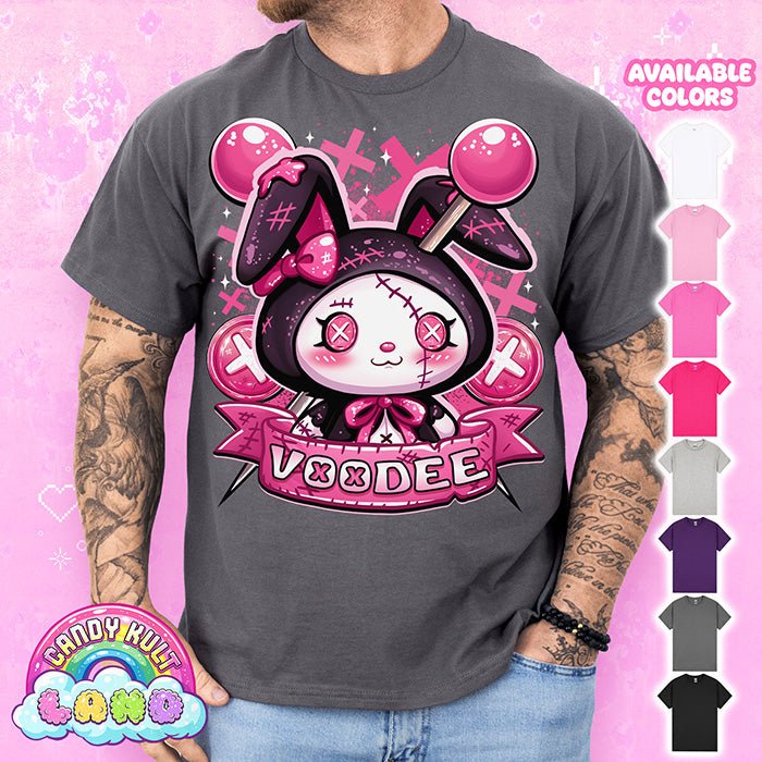 Voodee - Candy Kult Land Graphic Tee Candy Kult CHARCOAL S candy kult land ck land Voodee Candy Cult - Candy Kult Land - Wishbone - Boo Kitty - Panku - Frosti - Toxic Kitten - Hex - Heart - Cult Candy - Ca