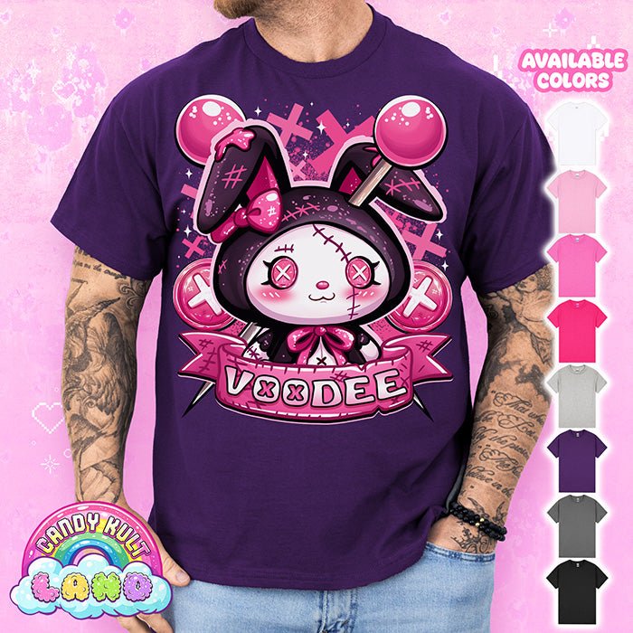 Voodee - Candy Kult Land Graphic Tee Candy Kult PURPLE S candy kult land ck land Voodee Candy Cult - Candy Kult Land - Wishbone - Boo Kitty - Panku - Frosti - Toxic Kitten - Hex - Heart - Cult Candy - Ca