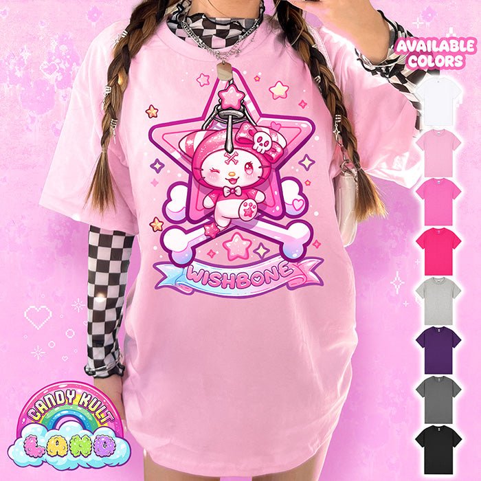Wishbone Claw Machine - Candy Kult Land Graphic Tee Candy Kult LIGHT PINK S candy kult land ck land Wishbone Candy Cult - Candy Kult Land - Wishbone - Boo Kitty - Panku - Frosti - Toxic Kitten - Hex - Heart - Cult Candy - Ca