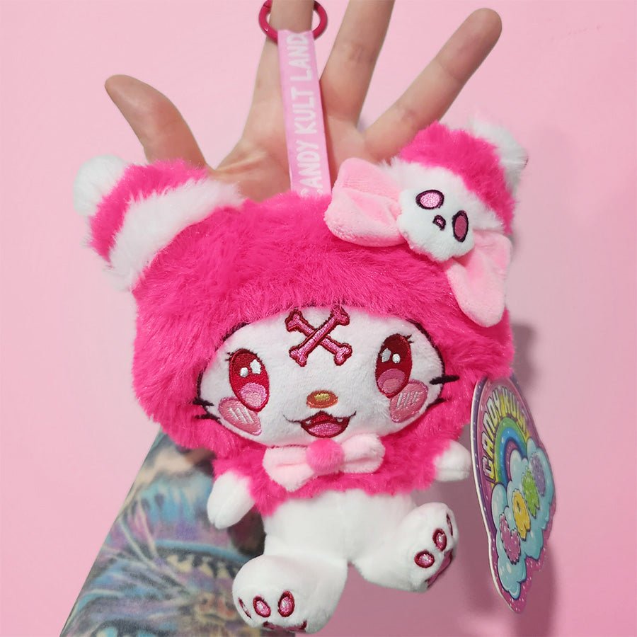 Wishbone Clip - On Plush Charm - Candy Kult Land Candy Kult ck land plush toy plushie Candy Cult - Candy Kult Land - Wishbone - Boo Kitty - Panku - Frosti - Toxic Kitten - Hex - Heart - Cult Candy - Ca