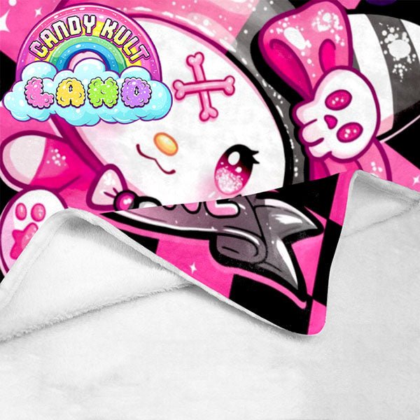 Wishbone Sparkle Punk Candy Kult Land Micro Fleece Blanket Candy Kult 40 x 50 Inch ck land Wishbone Candy Cult - Candy Kult Land - Wishbone - Boo Kitty - Panku - Frosti - Toxic Kitten - Hex - Heart - Cult Candy - Ca