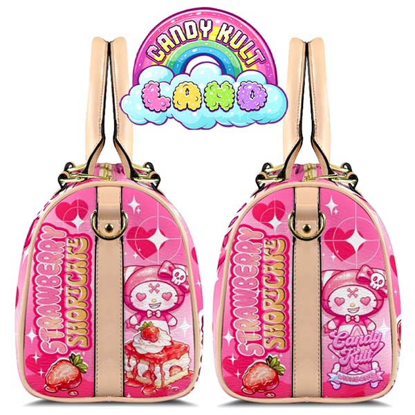 Wishbone Strawberry Shortcake Candy Kult Land Beige Boston Crossbody Handbag Candy Kult Bag candy kult land ck land Candy Cult - Candy Kult Land - Wishbone - Boo Kitty - Panku - Frosti - Toxic Kitten - Hex - Heart - Cult Candy - Ca