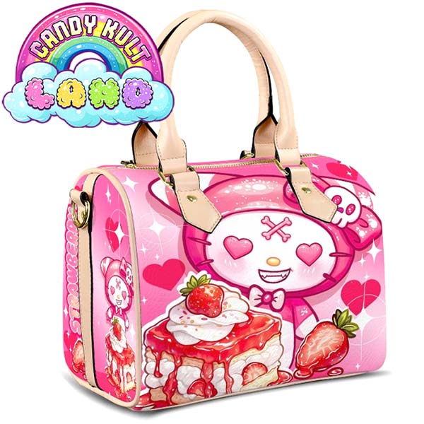 Wishbone Strawberry Shortcake Candy Kult Land Beige Boston Crossbody Handbag Candy Kult Bag candy kult land ck land Candy Cult - Candy Kult Land - Wishbone - Boo Kitty - Panku - Frosti - Toxic Kitten - Hex - Heart - Cult Candy - Ca