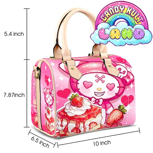 Wishbone Strawberry Shortcake Candy Kult Land Beige Boston Crossbody Handbag Candy Kult Bag candy kult land ck land Candy Cult - Candy Kult Land - Wishbone - Boo Kitty - Panku - Frosti - Toxic Kitten - Hex - Heart - Cult Candy - Ca