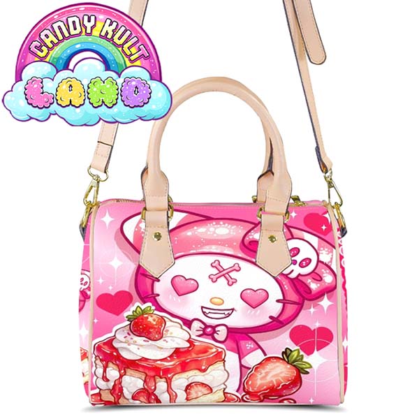 Wishbone Strawberry Shortcake Candy Kult Land Beige Boston Crossbody Handbag Candy Kult Bag candy kult land ck land Candy Cult - Candy Kult Land - Wishbone - Boo Kitty - Panku - Frosti - Toxic Kitten - Hex - Heart - Cult Candy - Ca