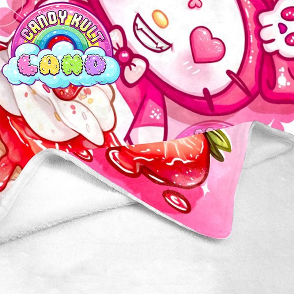 Wishbone Strawberry Shortcake Candy Kult Land Micro Fleece Blanket Candy Kult 40 x 50 Inch ck land Wishbone Candy Cult - Candy Kult Land - Wishbone - Boo Kitty - Panku - Frosti - Toxic Kitten - Hex - Heart - Cult Candy - Ca