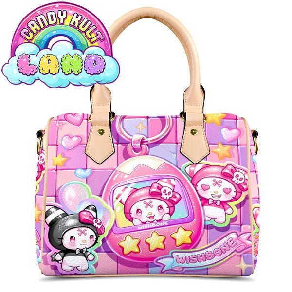 Wishbone Tamagotchi Sticker Wall Candy Kult Land Beige Boston Crossbody Handbag Candy Kult Bag candy kult land ck land Candy Cult - Candy Kult Land - Wishbone - Boo Kitty - Panku - Frosti - Toxic Kitten - Hex - Heart - Cult Candy - Ca