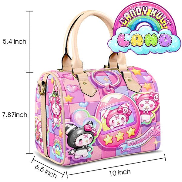 Wishbone Tamagotchi Sticker Wall Candy Kult Land Beige Boston Crossbody Handbag Candy Kult Bag candy kult land ck land Candy Cult - Candy Kult Land - Wishbone - Boo Kitty - Panku - Frosti - Toxic Kitten - Hex - Heart - Cult Candy - Ca