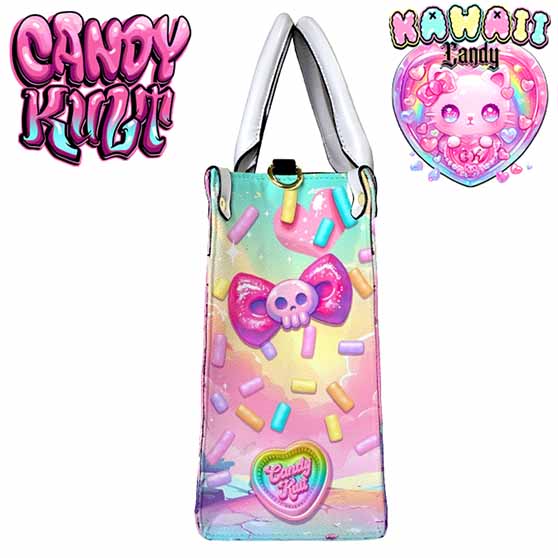 Pastel Purrfection Kawaii Candy White PU Leather Crossbody Handbag - Candy Kult - Candy Cult - Cult Candy - Cake High Heels - [product_vendor}