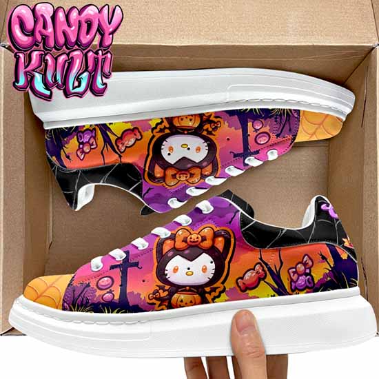 Boo Kitty Sunset Graveyard Orange Candy Kult Men's Pulse - Candy Kult - Candy Cult - Cult Candy - Cake High Heels - [product_vendor}