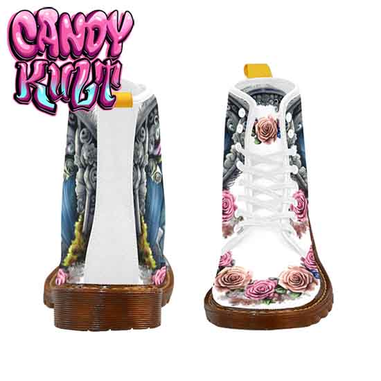 Corpse Bride Waiting For You White Candy Kult Women's Boots - Candy Kult - Candy Cult - Candy Kult Land - Wishbone - Boo Kitty - Panku - Frosti - Toxic Kitten - Hex-Heart - Cult Candy - Cake High Heels - [product_vendor}