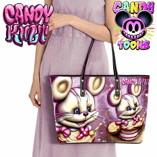 It Started With A Mouse Candy Toons Large Tote Bag - Candy Kult - Candy Cult - Candy Kult Land - Wishbone - Boo Kitty - Panku - Frosti - Toxic Kitten - Hex-Heart - Cult Candy - Cake High Heels - [product_vendor}