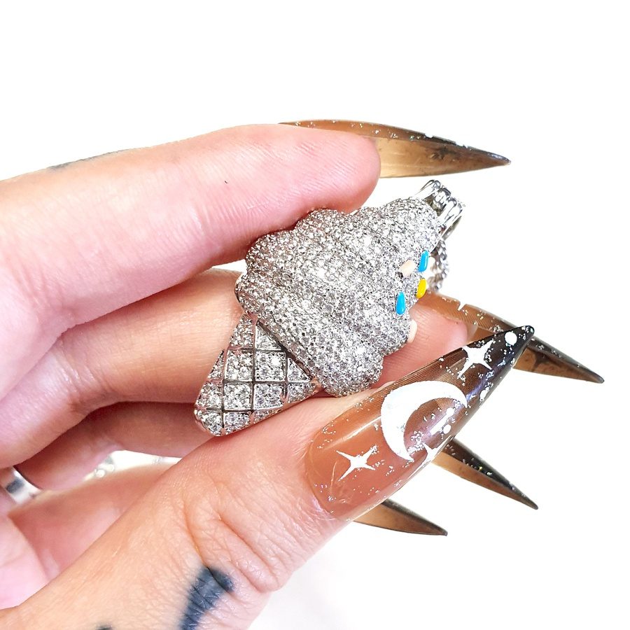 Soft Serve Ice Cream Platinum Necklace - Candy Kult - Candy Cult - Candy Kult Land - Wishbone - Boo Kitty - Panku - Frosti - Toxic Kitten - Hex-Heart - Cult Candy - Cake High Heels - [product_vendor}