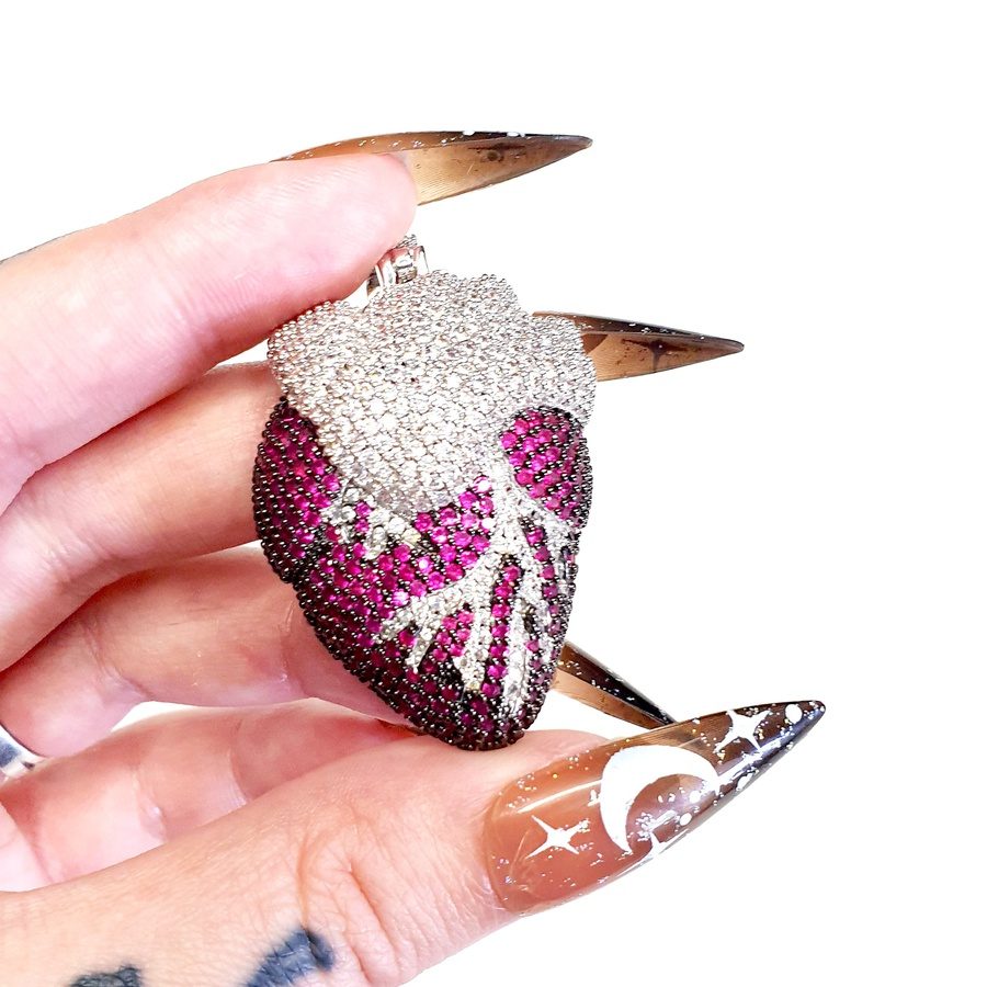 Bare My Heart Platinum Necklace - Candy Kult - Candy Cult - Candy Kult Land - Wishbone - Boo Kitty - Panku - Frosti - Toxic Kitten - Hex-Heart - Cult Candy - Cake High Heels - [product_vendor}