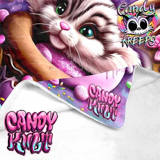 Sugar The Donut Bunny Candy Kreeps Micro Fleece Blanket - Candy Kult - Candy Cult - Candy Kult Land - Wishbone - Boo Kitty - Panku - Frosti - Toxic Kitten - Hex-Heart - Cult Candy - Cake High Heels - [product_vendor}