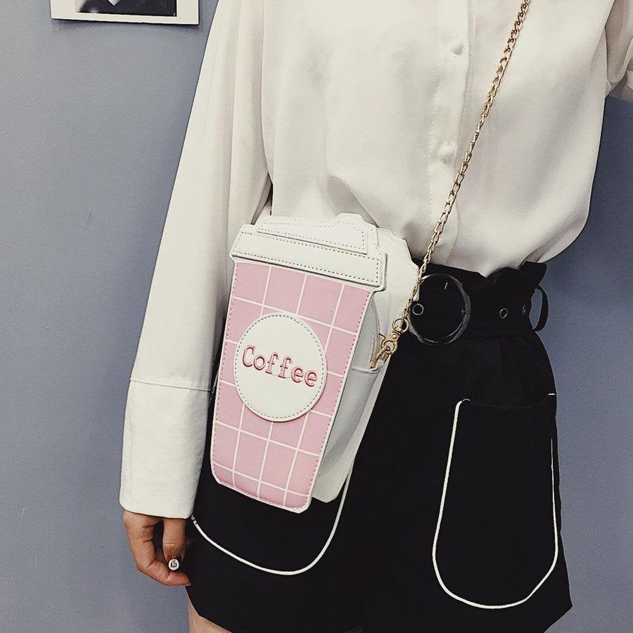 Pink Take Away Coffee Crossbody Bag - Candy Kult - Candy Cult - Candy Kult Land - Wishbone - Boo Kitty - Panku - Frosti - Toxic Kitten - Hex-Heart - Cult Candy - Cake High Heels - [product_vendor}