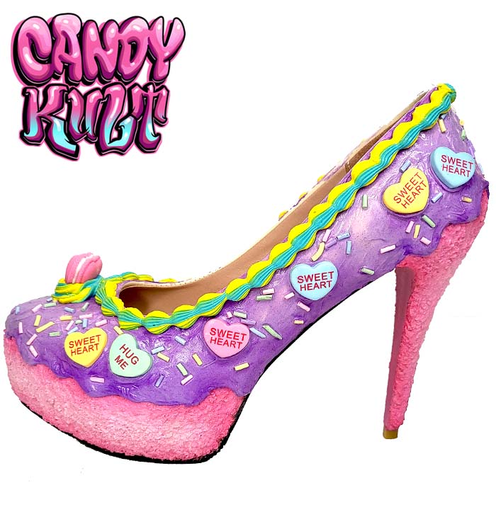 Candy Hearts Cake High Heel Shoes - Candy Kult - Candy Cult - Candy Kult Land - Wishbone - Boo Kitty - Panku - Frosti - Toxic Kitten - Hex-Heart - Cult Candy - Cake High Heels - [product_vendor}
