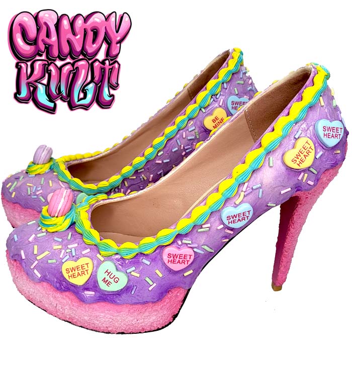 Candy Hearts Cake High Heel Shoes - Candy Kult - Candy Cult - Candy Kult Land - Wishbone - Boo Kitty - Panku - Frosti - Toxic Kitten - Hex-Heart - Cult Candy - Cake High Heels - [product_vendor}