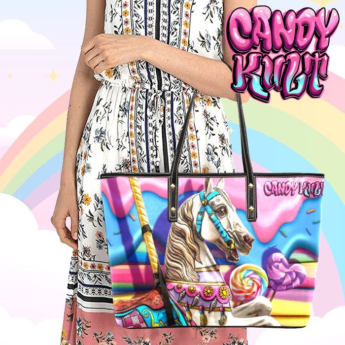 Take Me To Coney Island Candy Kult Large Tote Bag - Candy Kult - Candy Cult - Candy Kult Land - Wishbone - Boo Kitty - Panku - Frosti - Toxic Kitten - Hex-Heart - Cult Candy - Cake High Heels - [product_vendor}