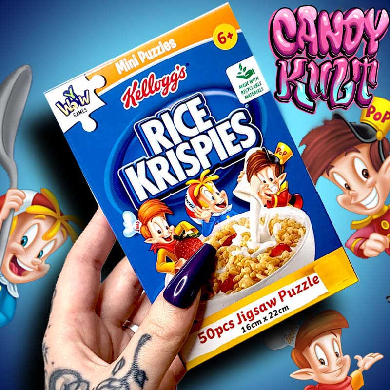 Rice Krispies Cereal Box 50pc Mini Puzzle - Candy Kult - Candy Cult - Candy Kult Land - Wishbone - Boo Kitty - Panku - Frosti - Toxic Kitten - Hex-Heart - Cult Candy - Cake High Heels - [product_vendor}