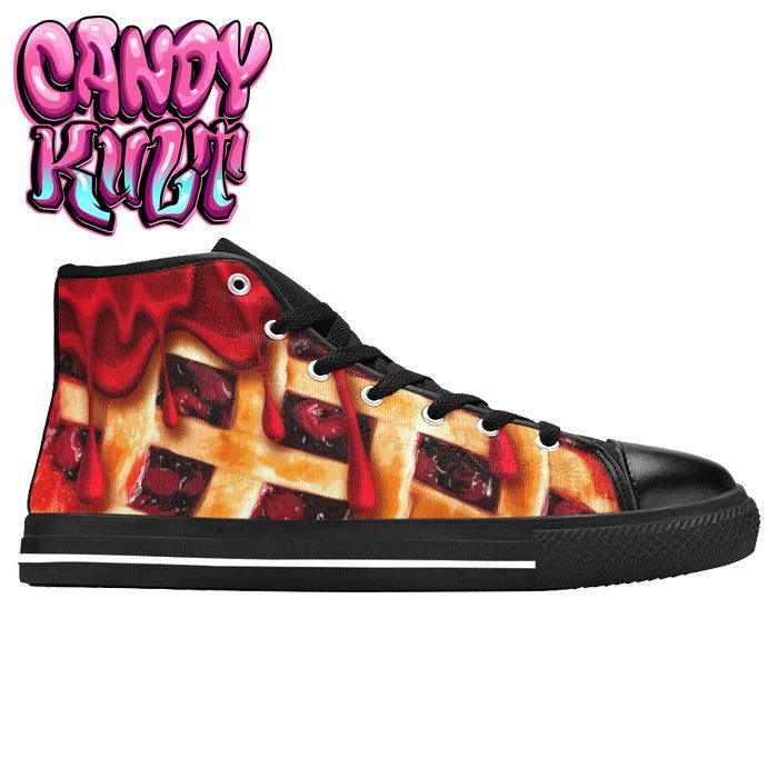 Oh My Cherry Pie Women's High Top Canvas Shoes - Candy Kult - Candy Cult - Candy Kult Land - Wishbone - Boo Kitty - Panku - Frosti - Toxic Kitten - Hex-Heart - Cult Candy - Cake High Heels - [product_vendor}