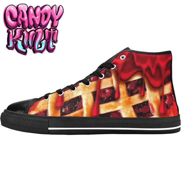 Oh My Cherry Pie Women's High Top Canvas Shoes - Candy Kult - Candy Cult - Candy Kult Land - Wishbone - Boo Kitty - Panku - Frosti - Toxic Kitten - Hex-Heart - Cult Candy - Cake High Heels - [product_vendor}