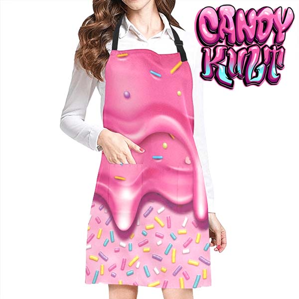 Sprinkles Please Strawberry Candy Kult Apron - Candy Kult - Candy Cult - Candy Kult Land - Wishbone - Boo Kitty - Panku - Frosti - Toxic Kitten - Hex-Heart - Cult Candy - Cake High Heels - [product_vendor}