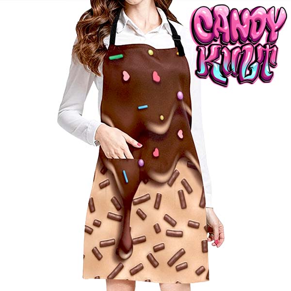Sprinkles Please Chocolate Candy Kult Apron - Candy Kult - Candy Cult - Candy Kult Land - Wishbone - Boo Kitty - Panku - Frosti - Toxic Kitten - Hex-Heart - Cult Candy - Cake High Heels - [product_vendor}
