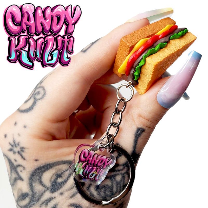BLT Sandwich Candy Kult Key Chain Candy Kult key chain key ring keychain Candy Cult - Candy Kult Land - Wishbone - Boo Kitty - Panku - Frosti - Toxic Kitten - Hex - Heart - Cult Candy - Ca