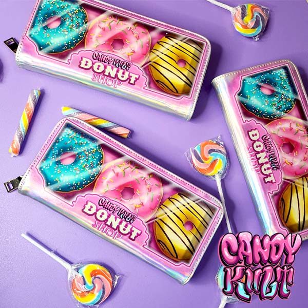 Box Of Donuts Candy Kult Long Line Wallet Candy Kult Donut Candy Cult - Candy Kult Land - Wishbone - Boo Kitty - Panku - Frosti - Toxic Kitten - Hex - Heart - Cult Candy - Ca