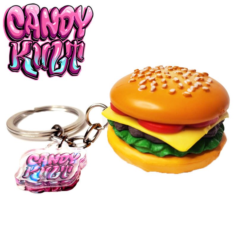 Burger Candy Kult Key Chain Candy Kult key chain key ring keychain Candy Cult - Candy Kult Land - Wishbone - Boo Kitty - Panku - Frosti - Toxic Kitten - Hex - Heart - Cult Candy - Ca