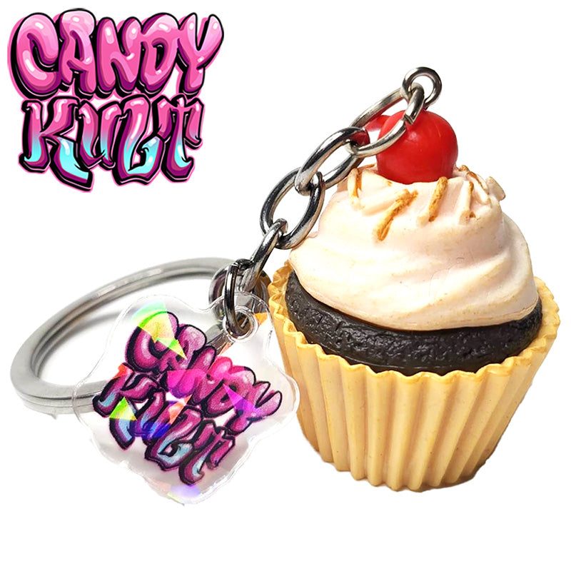 Cherry On Top Cupcake Candy Kult Key Chain Candy Kult key chain key ring keychain Candy Cult - Candy Kult Land - Wishbone - Boo Kitty - Panku - Frosti - Toxic Kitten - Hex - Heart - Cult Candy - Ca
