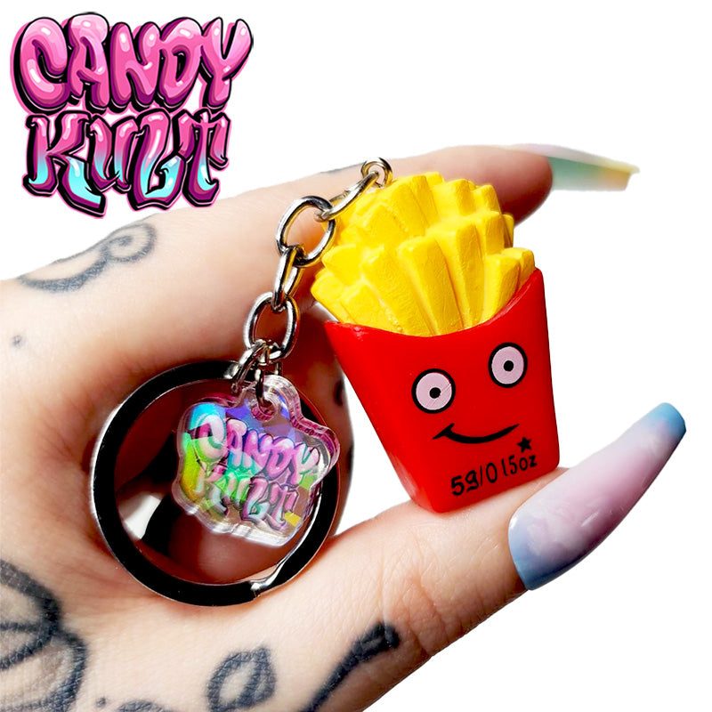 Chippies - French Fries Candy Kult Key Chain Candy Kult key chain key ring keychain Candy Cult - Candy Kult Land - Wishbone - Boo Kitty - Panku - Frosti - Toxic Kitten - Hex - Heart - Cult Candy - Ca