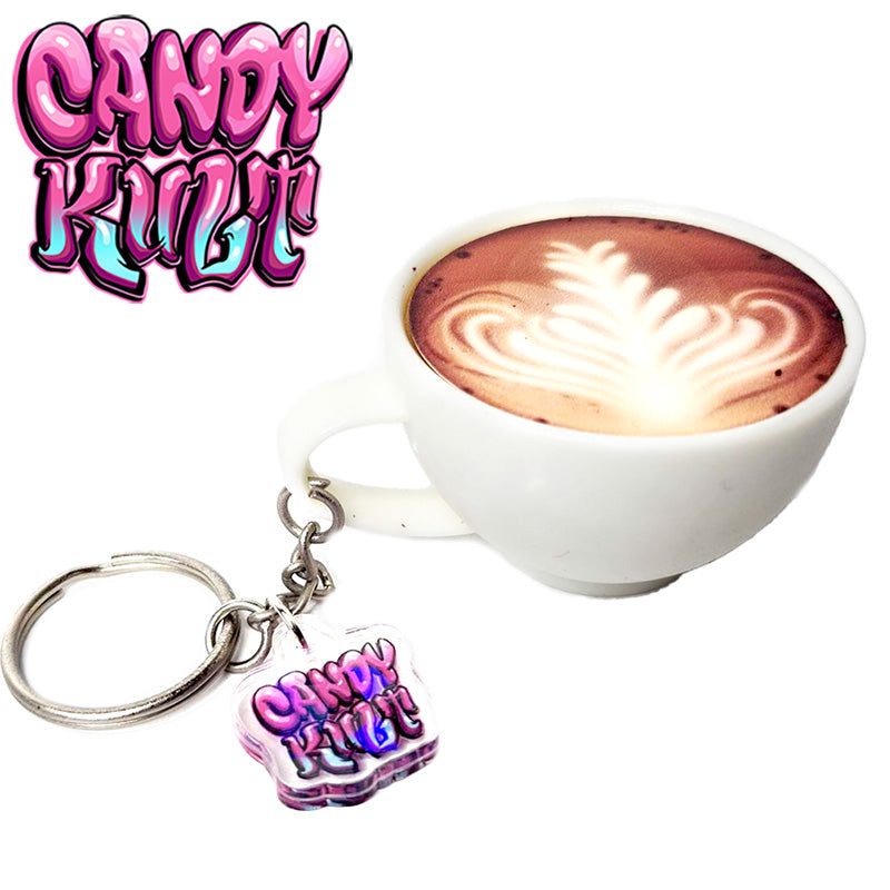 Cup Of Coffee Candy Kult Key Chain Candy Kult key chain key ring keychain Candy Cult - Candy Kult Land - Wishbone - Boo Kitty - Panku - Frosti - Toxic Kitten - Hex - Heart - Cult Candy - Ca