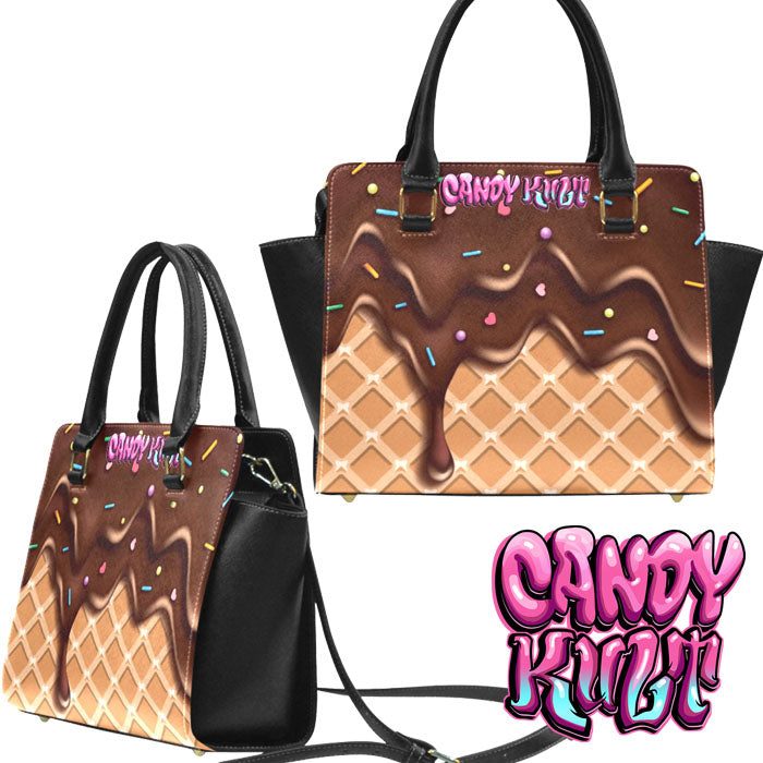 Chocolate Ice Cream Candy Kult Convertible Crossbody Handbag - Candy Kult - Candy Cult - Candy Kult Land - Wishbone - Boo Kitty - Panku - Frosti - Toxic Kitten - Hex-Heart - Cult Candy - Cake High Heels - [product_vendor}