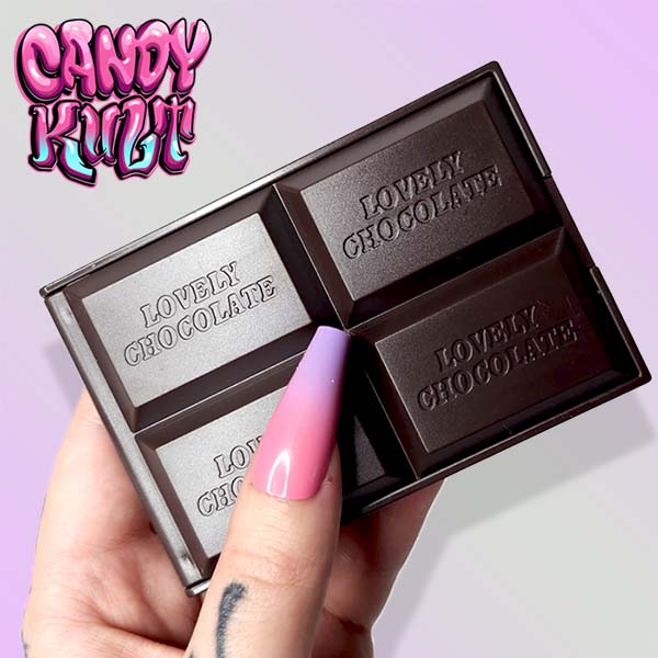 Dark Chocolate Compact Mirror Candy Kult Candy Cult - Candy Kult Land - Wishbone - Boo Kitty - Panku - Frosti - Toxic Kitten - Hex - Heart - Cult Candy - Ca