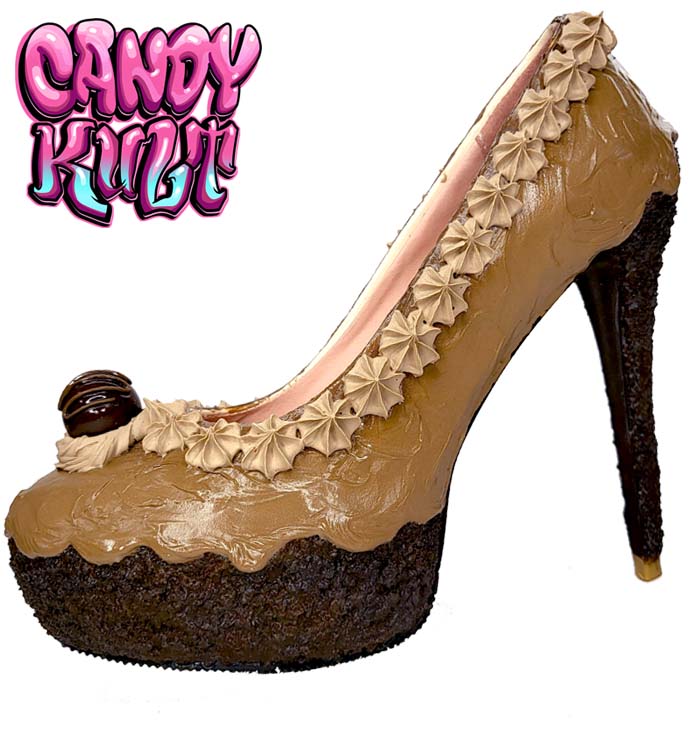 Chocolate Cake High Heel Shoes - Candy Kult - Candy Cult - Candy Kult Land - Wishbone - Boo Kitty - Panku - Frosti - Toxic Kitten - Hex-Heart - Cult Candy - Cake High Heels - [product_vendor}
