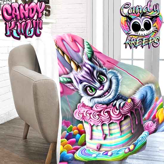 Pastelicorn Candy Kreeps Micro Fleece Blanket - Candy Kult - Candy Cult - Candy Kult Land - Wishbone - Boo Kitty - Panku - Frosti - Toxic Kitten - Hex-Heart - Cult Candy - Cake High Heels - [product_vendor}
