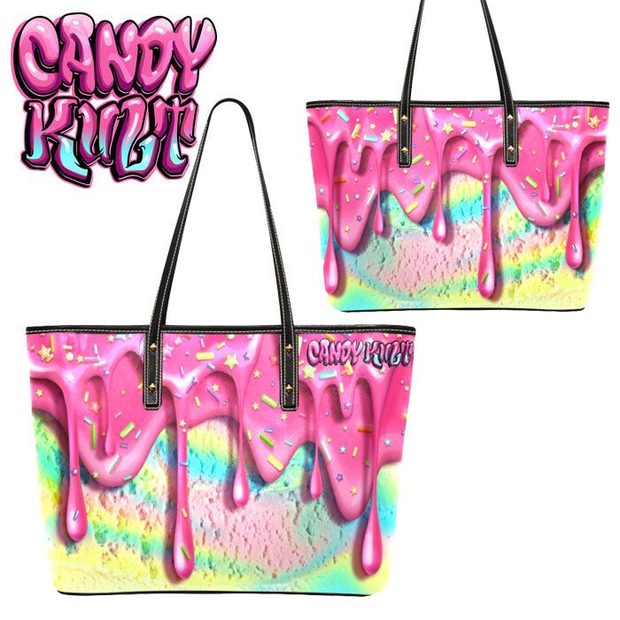 Rainbow Unicorn Ice Cream Candy Kult Large Tote Bag - Candy Kult - Candy Cult - Candy Kult Land - Wishbone - Boo Kitty - Panku - Frosti - Toxic Kitten - Hex-Heart - Cult Candy - Cake High Heels - [product_vendor}