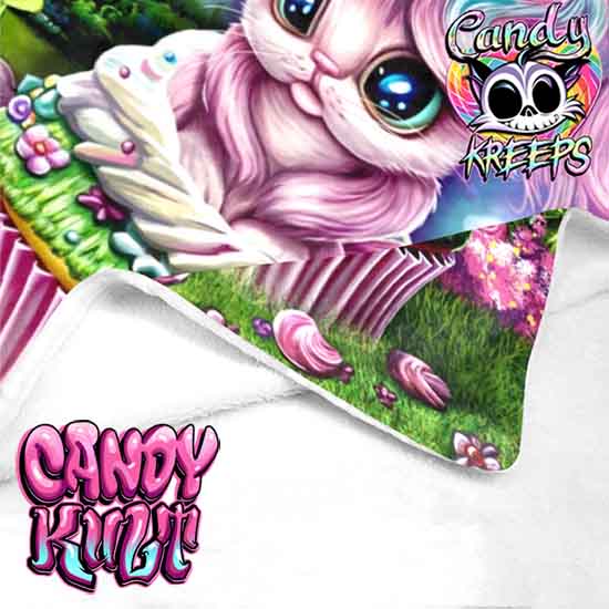 Flossie The Kitticorn Candy Kreeps Micro Fleece Blanket - Candy Kult - Candy Cult - Candy Kult Land - Wishbone - Boo Kitty - Panku - Frosti - Toxic Kitten - Hex-Heart - Cult Candy - Cake High Heels - [product_vendor}
